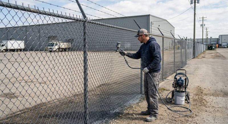 Commercial Fence Painting in Longmont, CO