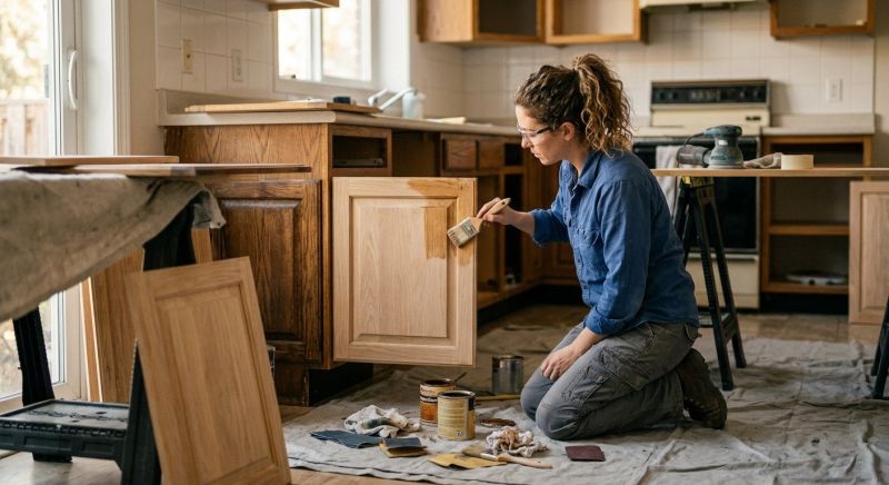 Kitchen Cupboard Refinishing in Dayton, OH