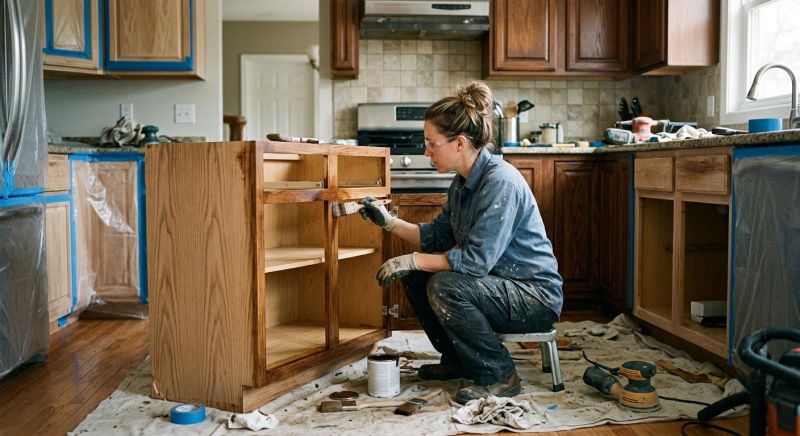 Kitchen Cupboard Refinishing in Bloomington, IN