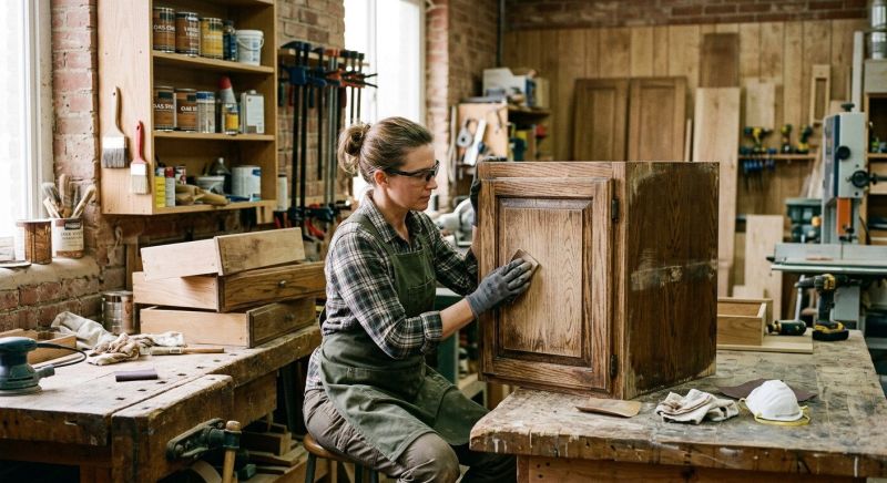 Oak Cabinet Refinishing in Kokomo, IN