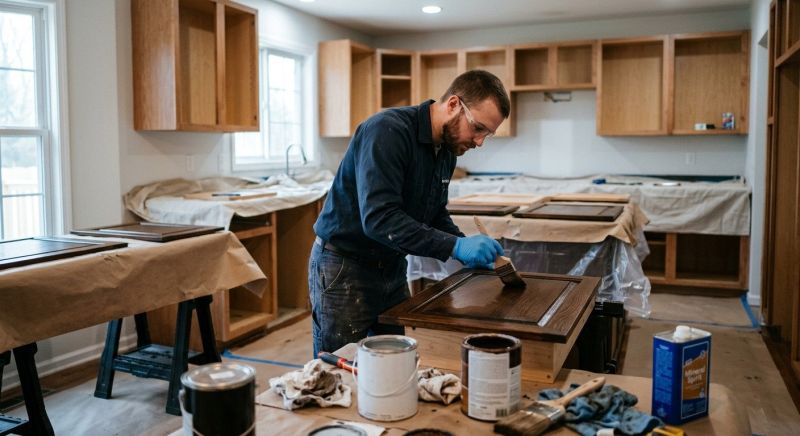 Kitchen Cabinet Staining in Muncie, IN