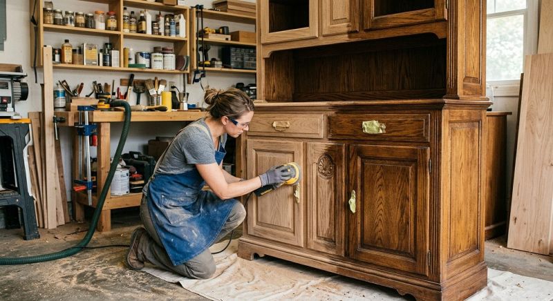 Oak Cabinet Refinishing in Carmel, IN