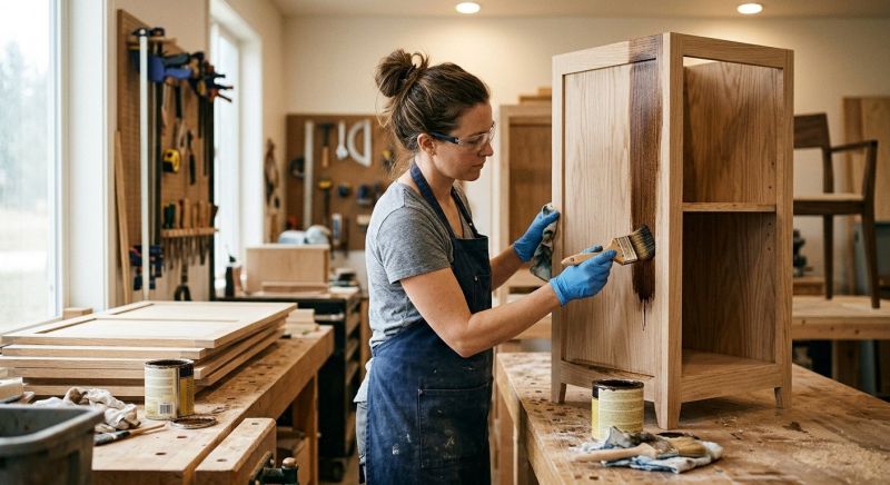 Wood Cabinet Staining in Muncie, IN
